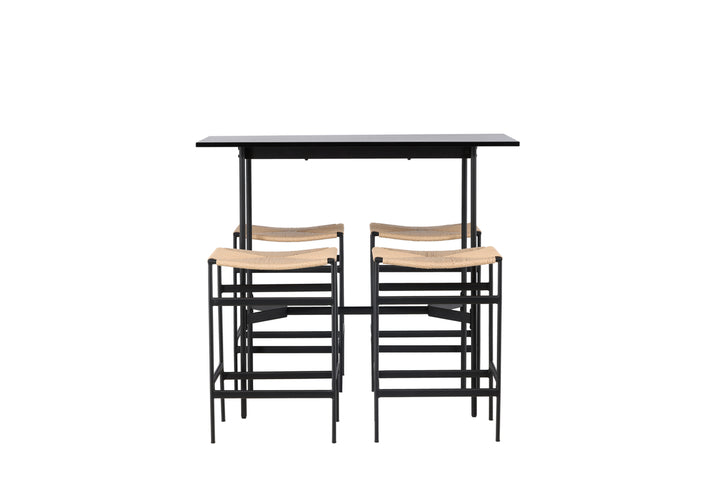 Polly & Rax Barstolar+ Barbord Svart