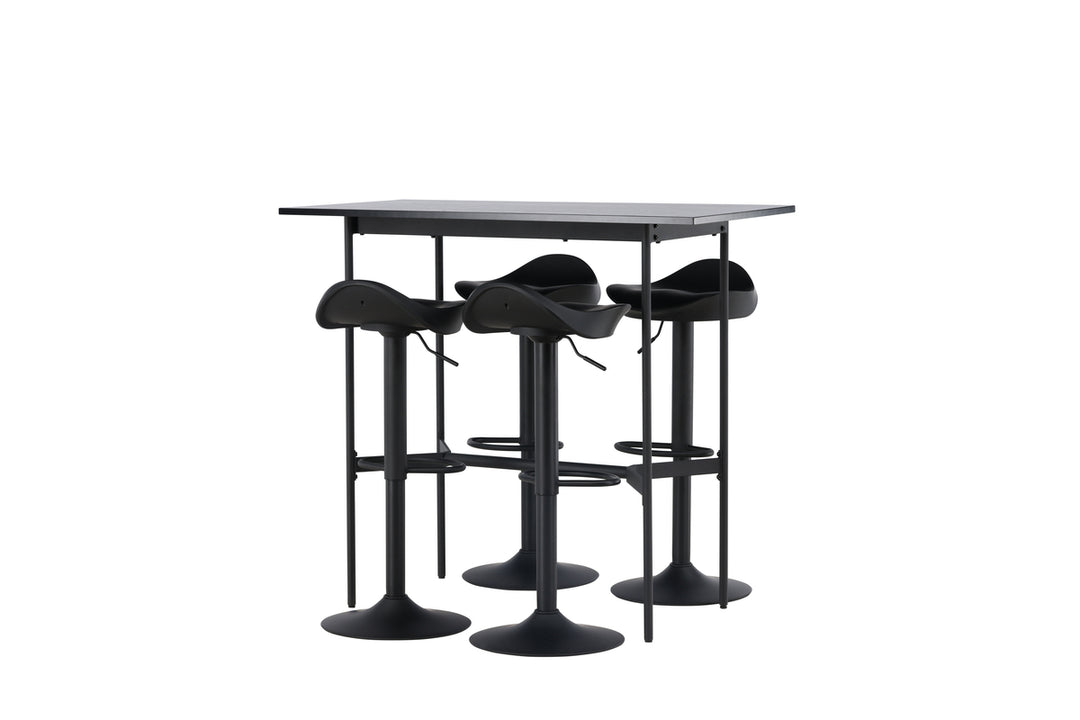 Adesto & Rax Barstolar + Barbord Svart