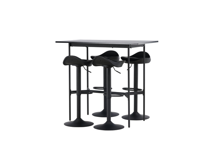 Adesto & Rax Barstolar + Barbord Svart