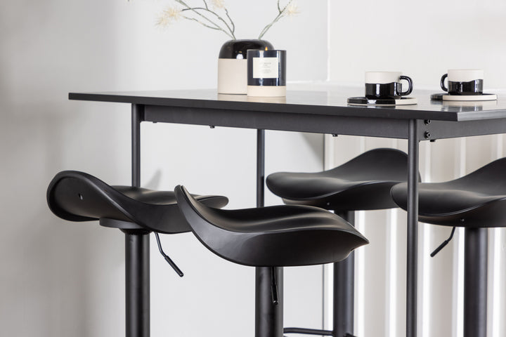 Adesto & Rax Barstolar + Barbord Svart