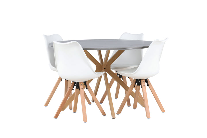 Piazza & Zeno Matgrupp Grå/Vit