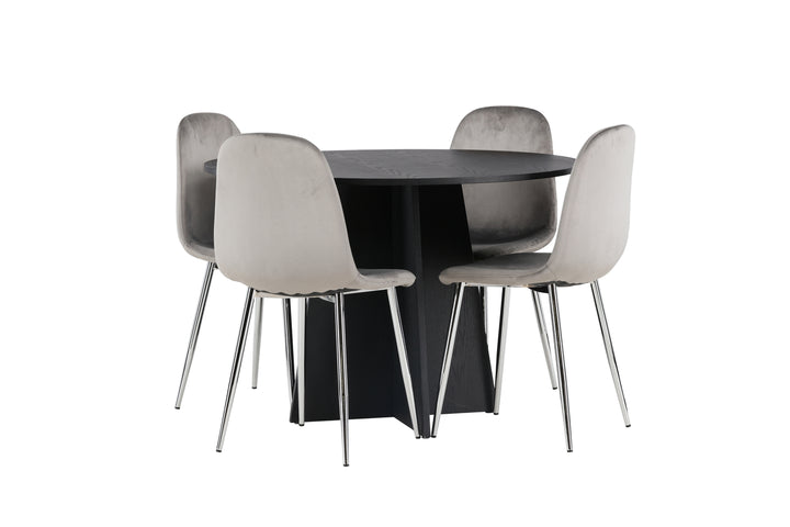 Bootcut & Eva Matgrupp Svart/Ljusgrå
