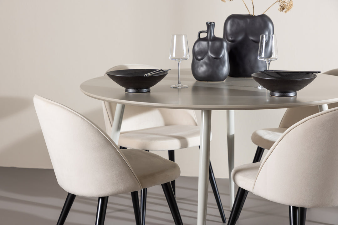 Velvet & Plaza Matgrupp Beige