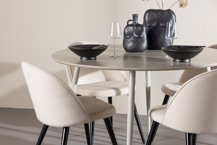 Velvet & Plaza Matgrupp Beige