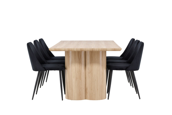 Night & Olivia Matgrupp Svart/Natur