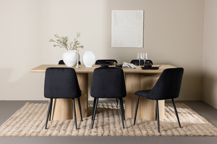 Night & Olivia Matgrupp Svart/Natur