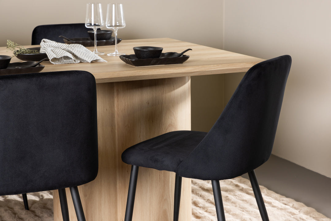 Night & Olivia Matgrupp Svart/Natur