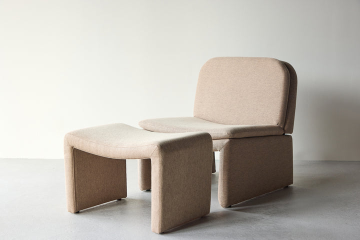 Bonn Fåtöljer Brun + Ottoman 45x46x70cm