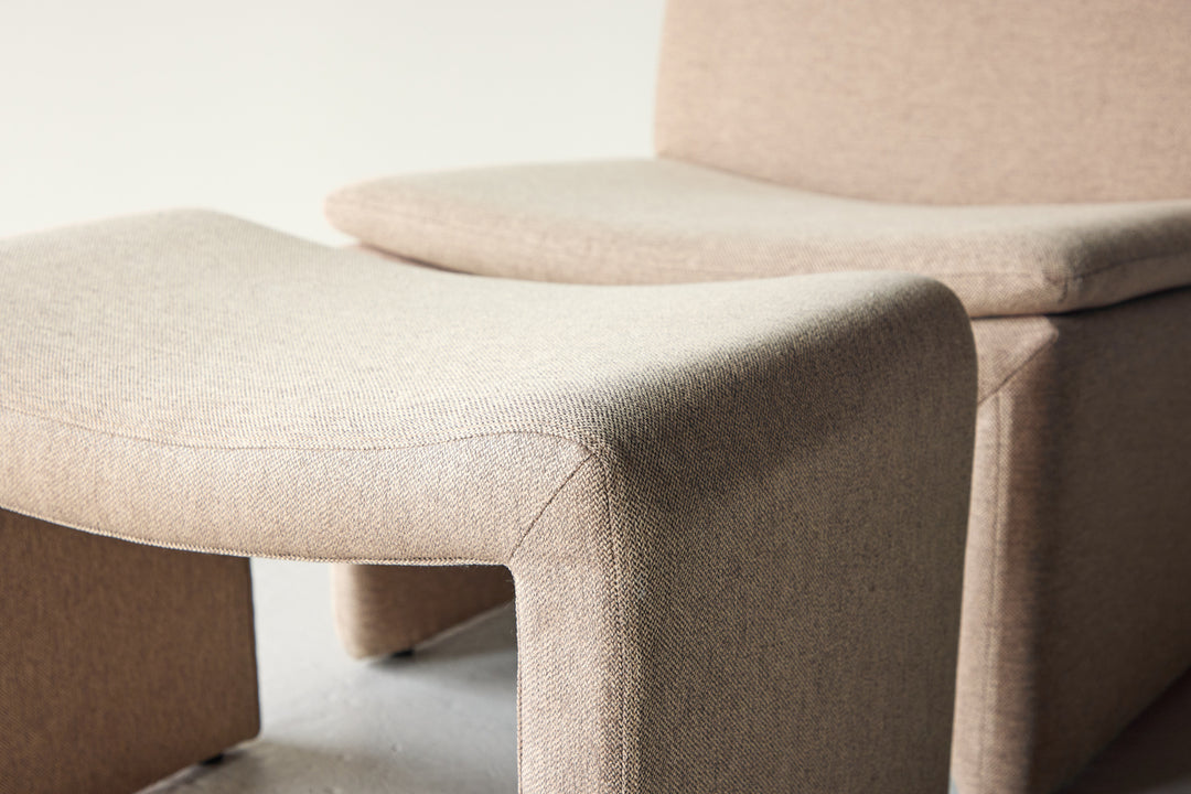 Bonn Fåtöljer Brun + Ottoman 45x46x70cm