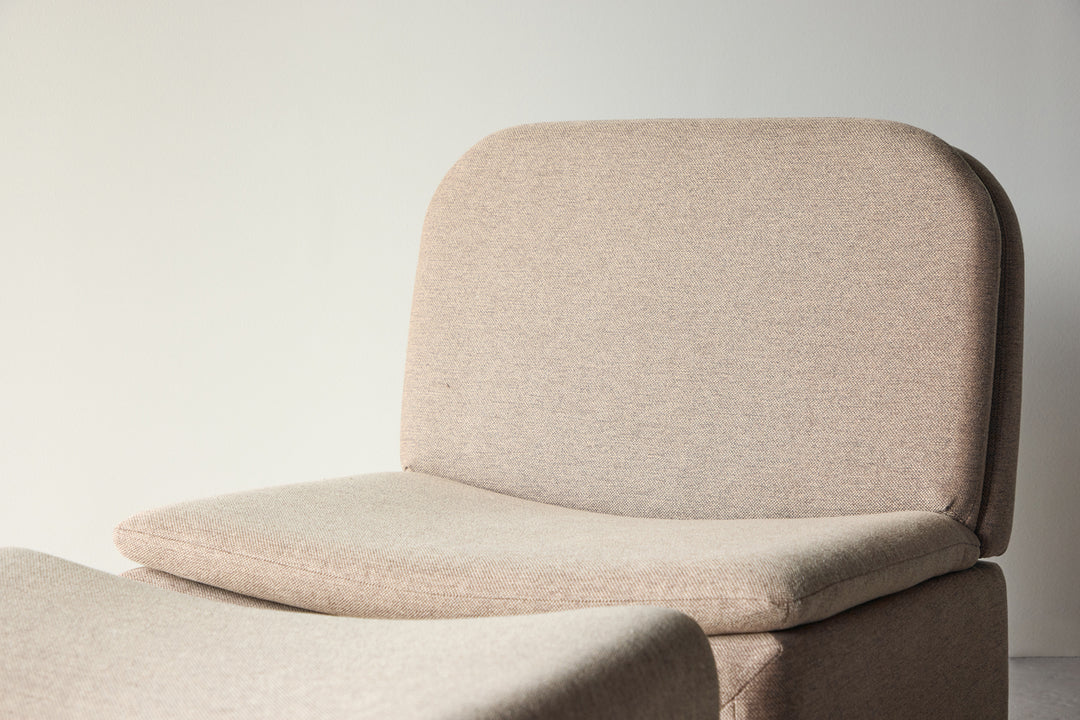 Bonn Fåtöljer Brun + Ottoman 45x46x70cm