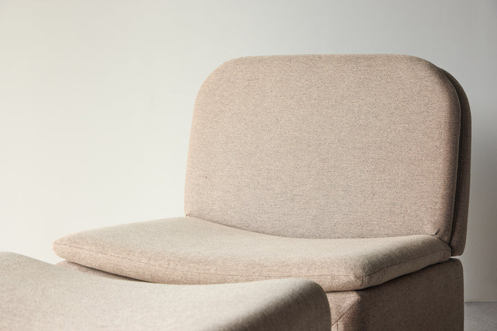 Bonn Fåtöljer Brun + Ottoman 45x46x70cm