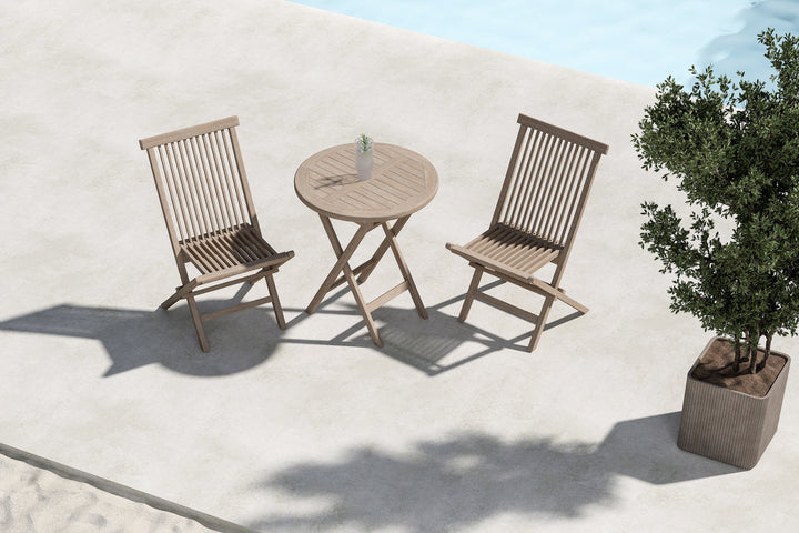 Kenya Matstolar + Cafebord Vitputsad