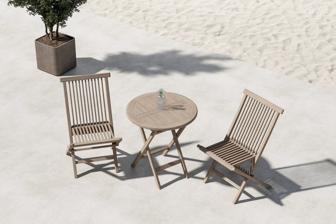 Kenya Matstolar + Cafebord Vitputsad