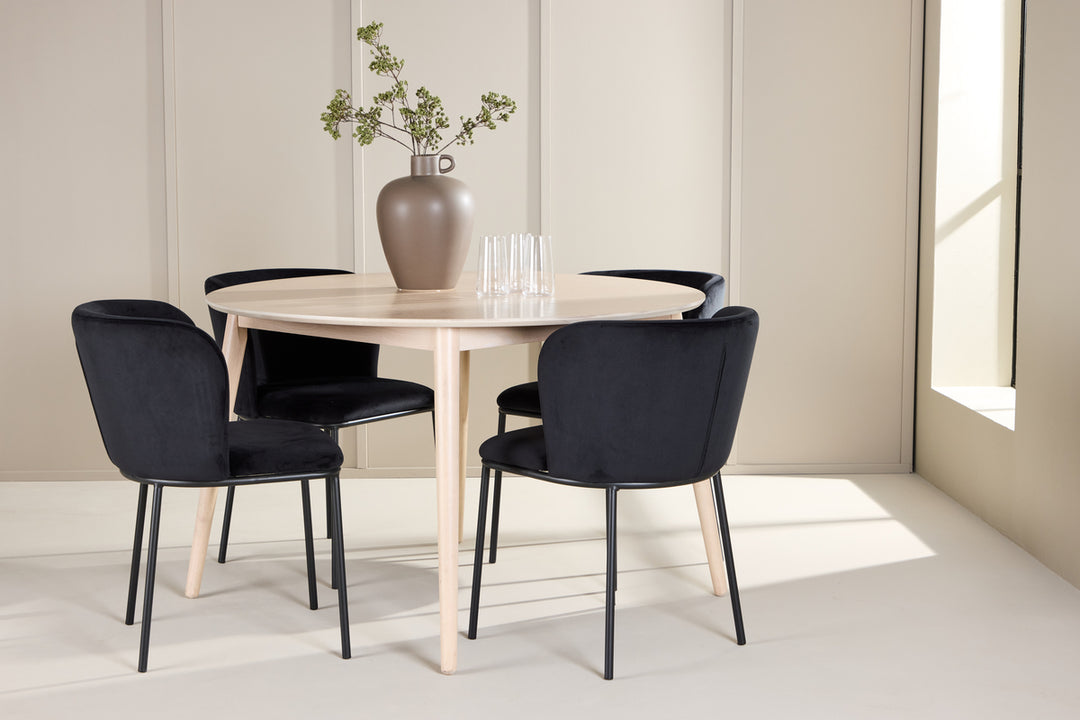 Edina & Flora Matgrupp Svart/Vitputsad