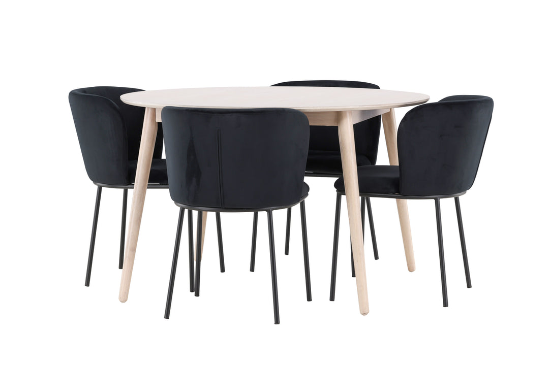 Edina & Flora Matgrupp Svart/Vitputsad