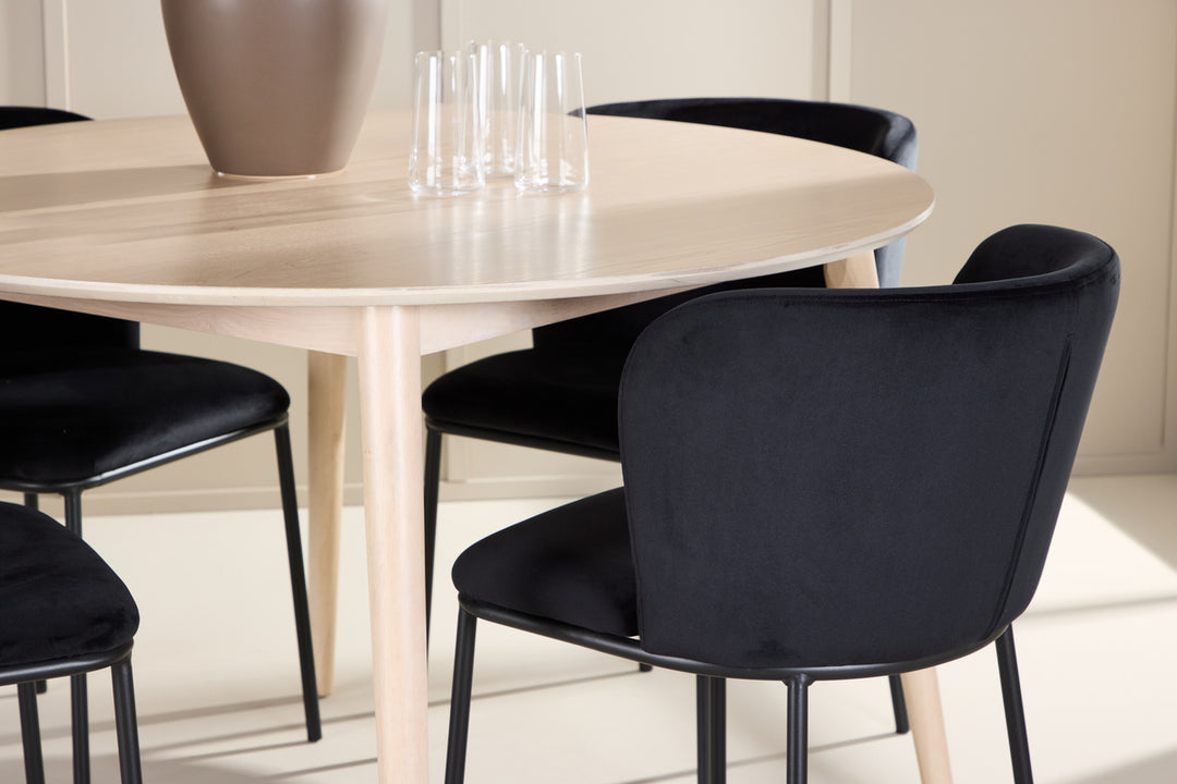 Edina & Flora Matgrupp Svart/Vitputsad