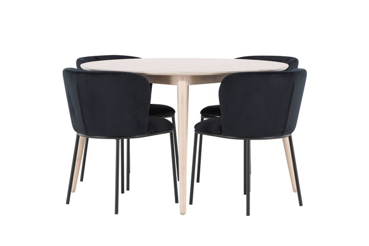 Edina & Flora Matgrupp Svart/Vitputsad