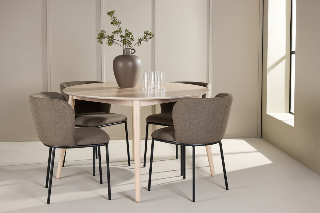 Edina & Flora Matgrupp Brun/Vitputsad