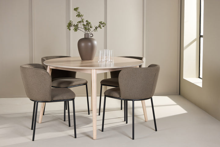 Edina & Flora Matgrupp Brun/Vitputsad