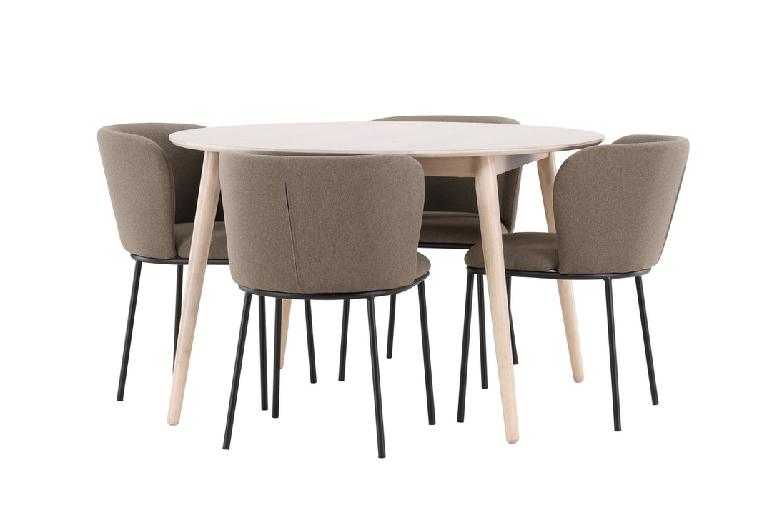 Edina & Flora Matgrupp Brun/Vitputsad