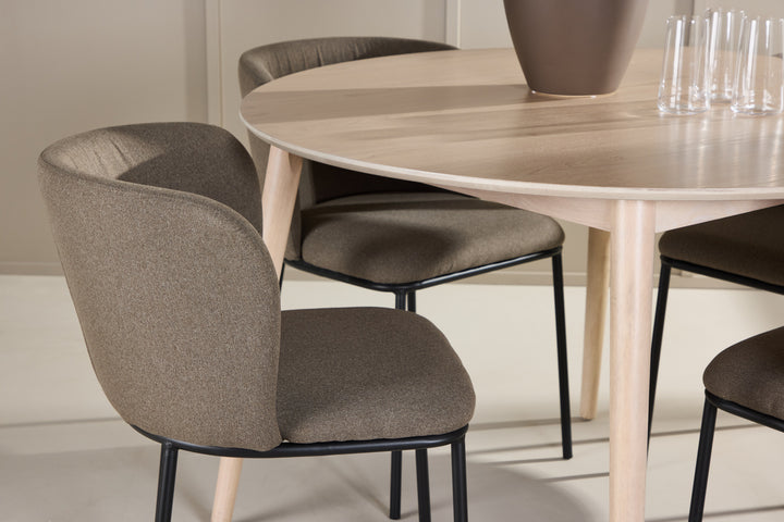 Edina & Flora Matgrupp Brun/Vitputsad