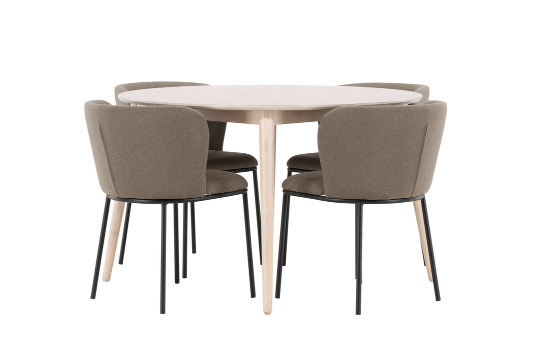 Edina & Flora Matgrupp Brun/Vitputsad