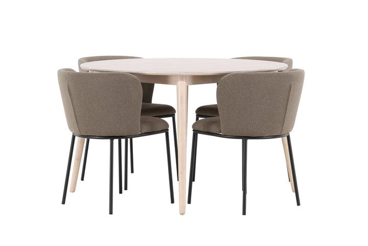 Edina & Flora Matgrupp Brun/Vitputsad