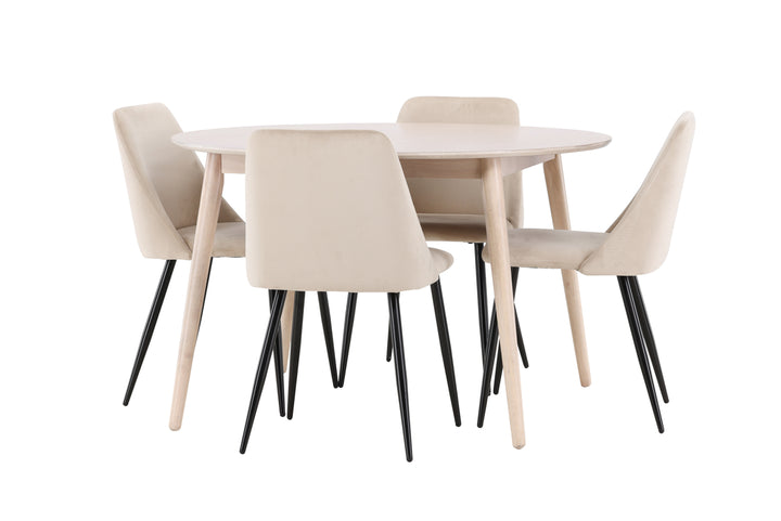 Night & Flora Matgrupp Beige/Vitputsad