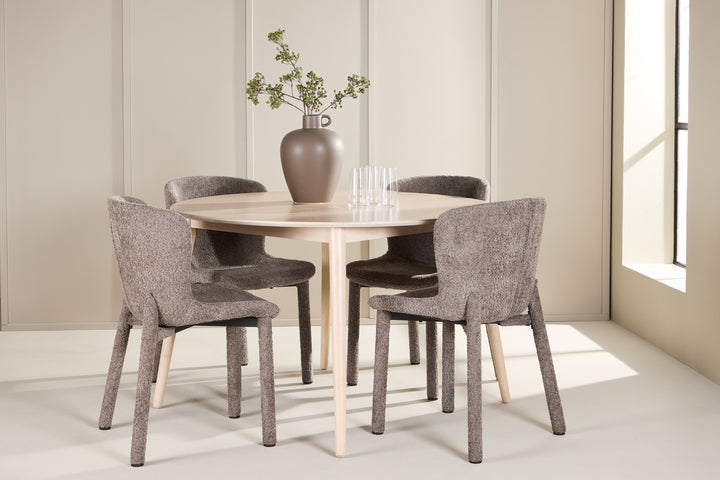 Flora & Astoria Matgrupp Vitputsad/Brun