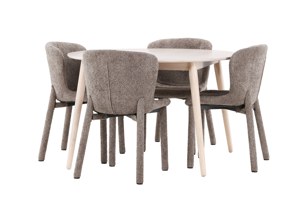 Flora & Astoria Matgrupp Vitputsad/Brun