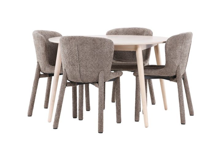 Flora & Astoria Matgrupp Vitputsad/Brun