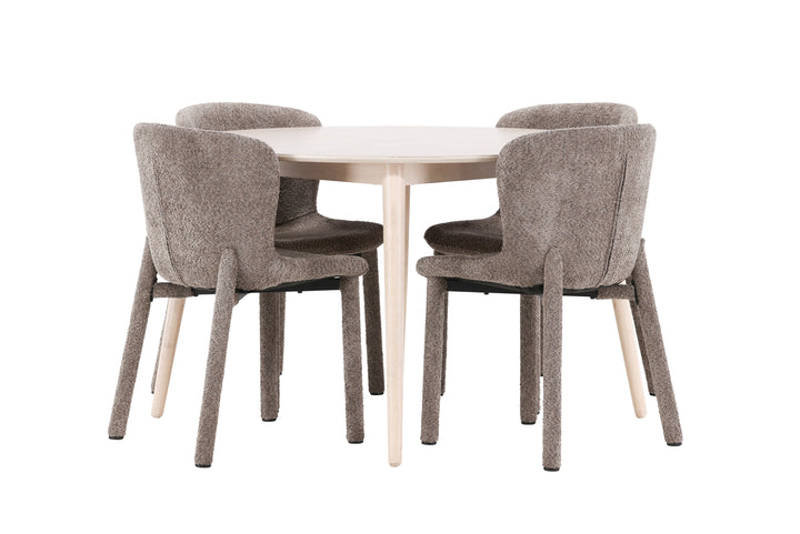 Flora & Astoria Matgrupp Vitputsad/Brun