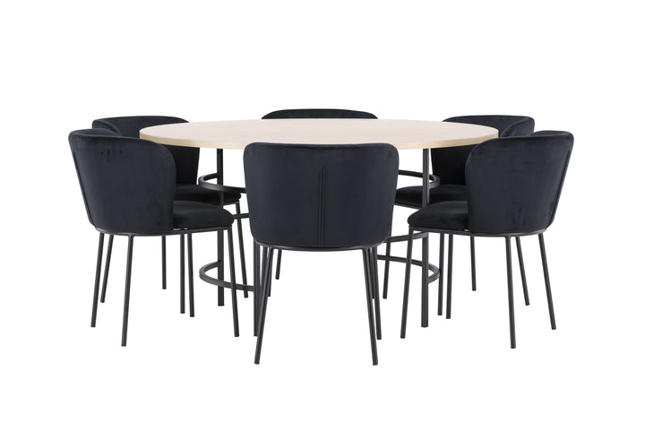 Edina & Copenhagen Matgrupp Svart/Vitputsad