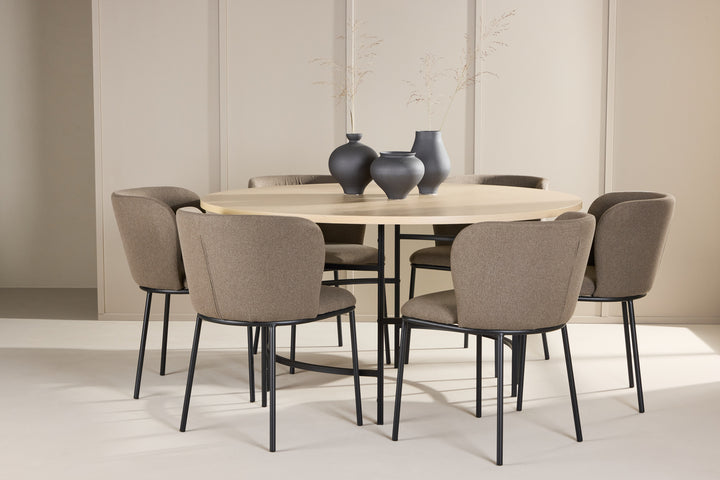 Edina & Copenhagen Matgrupp Brun/Vitputsad