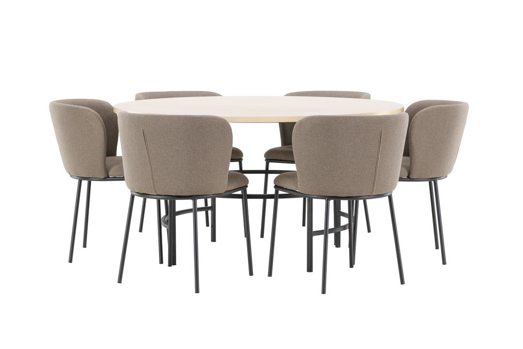 Edina & Copenhagen Matgrupp Brun/Vitputsad