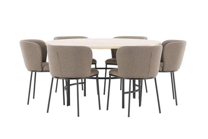 Edina & Copenhagen Matgrupp Brun/Vitputsad